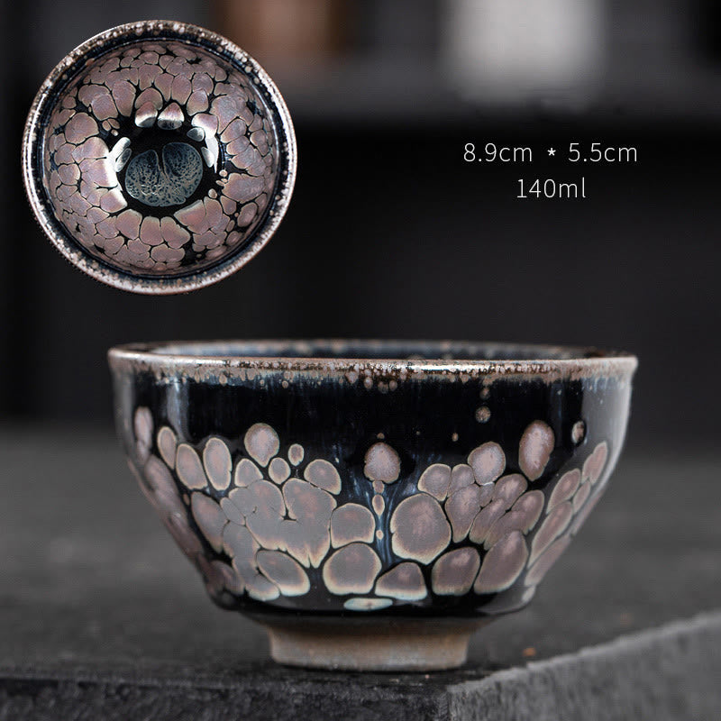 Tasse à thé en céramique Sakura Jianzhan 140 ml Motif fleurs de cerisier