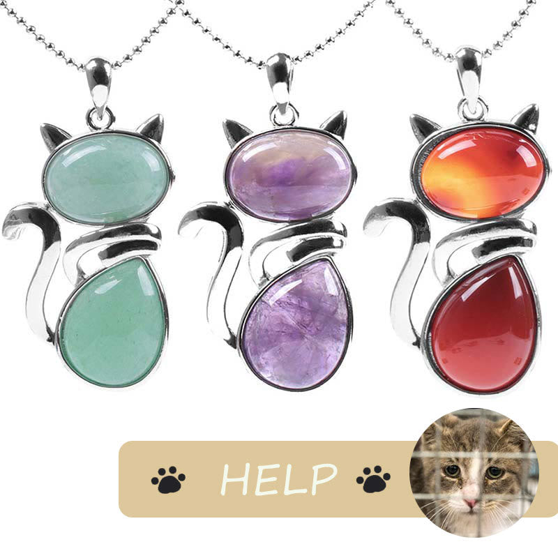 Collier pendentif de protection spirituelle Save A Cat