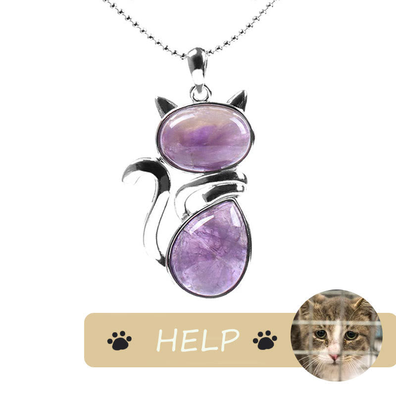 Collier pendentif de protection spirituelle Save A Cat