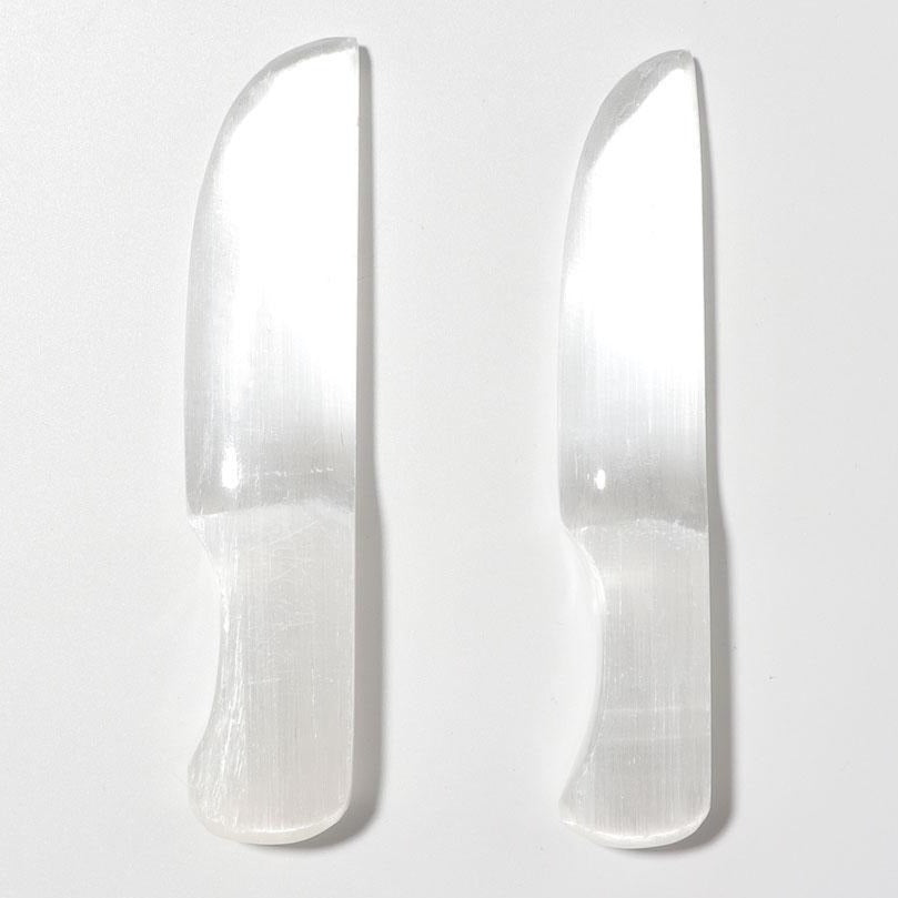 Selenite Crystal Knife Carving 5.5 Inch Healing Figurine