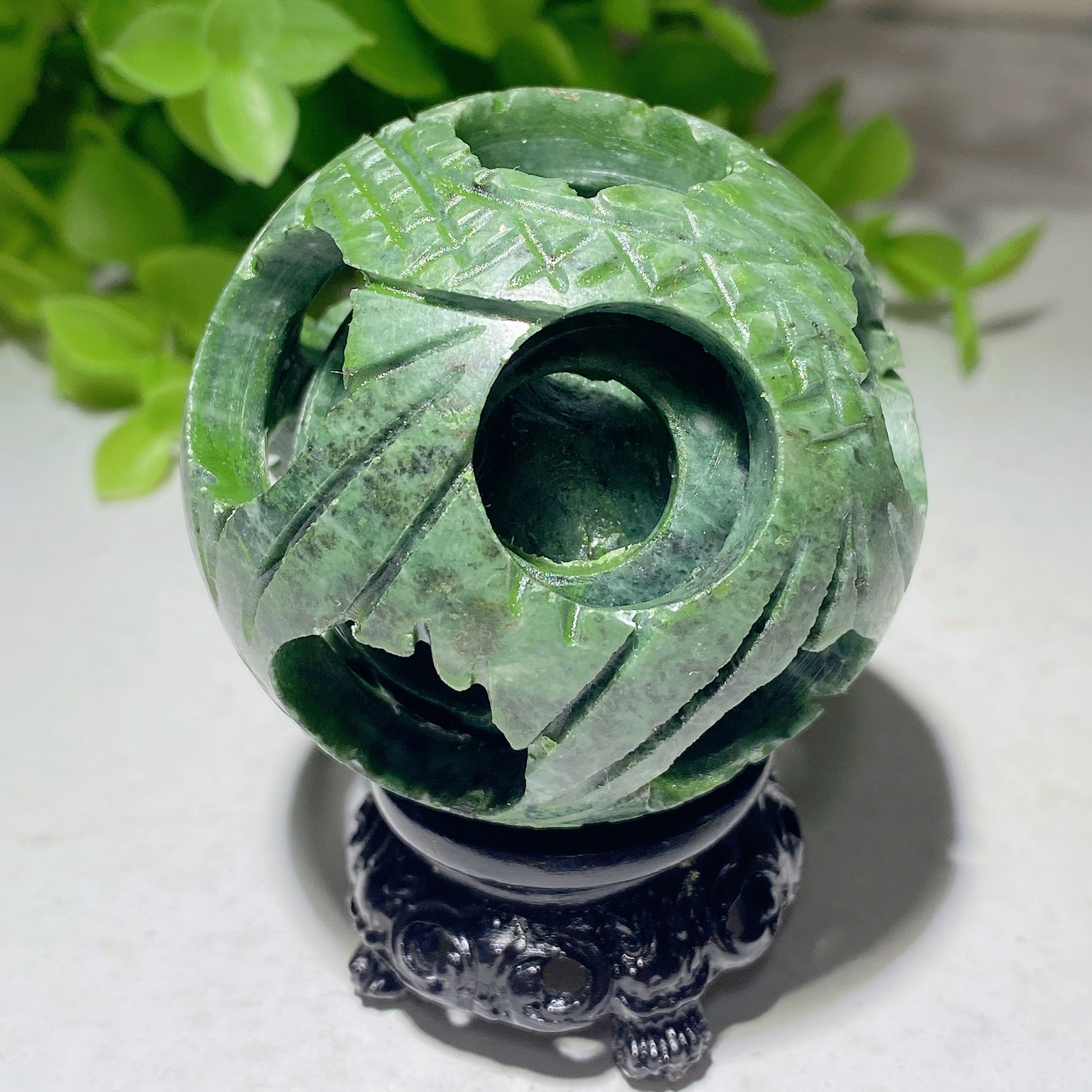 Serpentine Dragon Sphere 50-150mm Polished Healing Orb