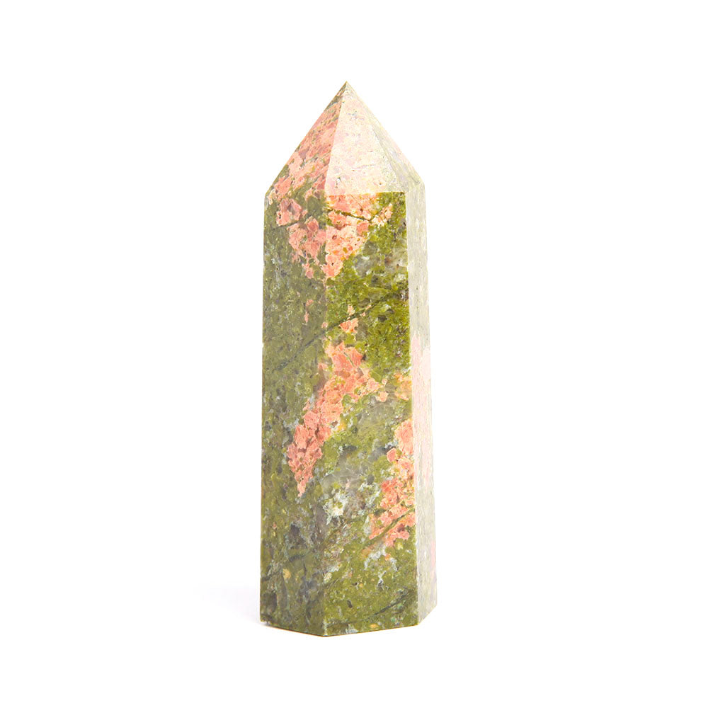 Ensemble de 3 pointes de cristal d'unakite polies de 2,7 pouces