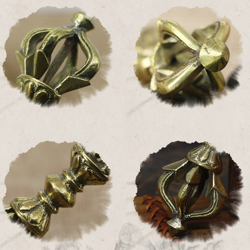 Petit Vajra Dorje à cinq griffes en cuivre | Symbole de force spirituelle