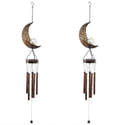 Carillon Solaire LED Étanche IP65 - Décoration Extérieur Avec Soleil/Lune/Étoiles, 75cm, Éclairage Automatique - 4