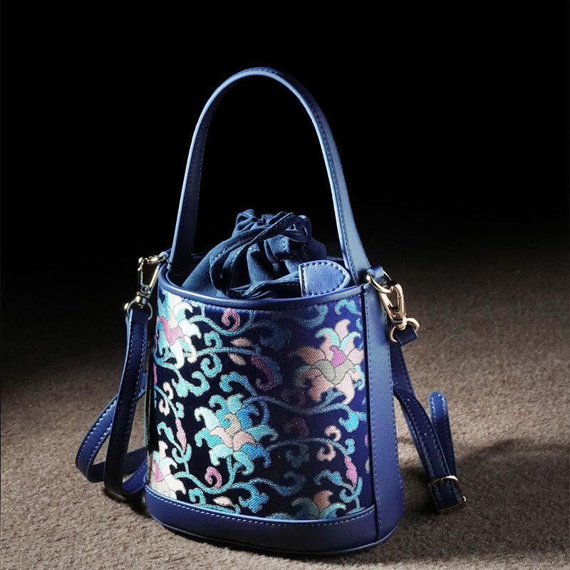 Accessoires spirituels en brocart Song | Sac bandoulière rétro Lotus