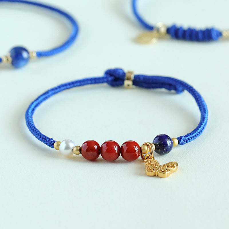 Bracelet d'énergie positive en agate rouge du Sud 15-18 cm