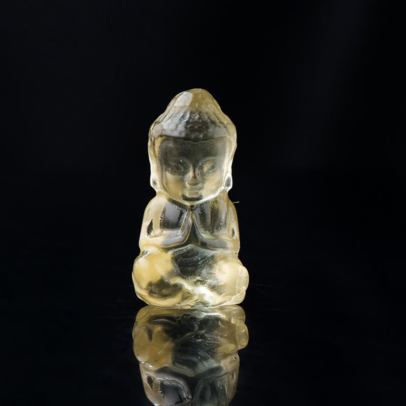 Collier en cristal de Bouddha spirituel avec améthyste et citrine