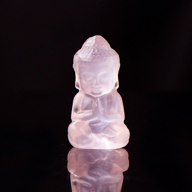 Collier en cristal de Bouddha spirituel avec améthyste et citrine