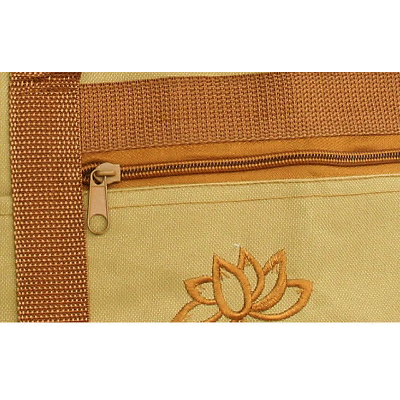 Sac fourre-tout spirituel en toile avec motif de broderie lotus