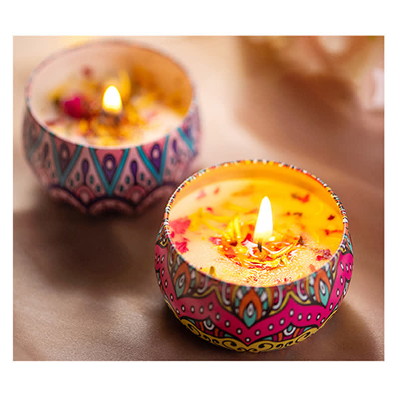 Bougie spirituelle en cire de soja pour la purification et la méditation