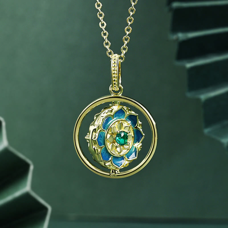 Collier Lotus en argent sterling 18,5 mm pour l'illumination