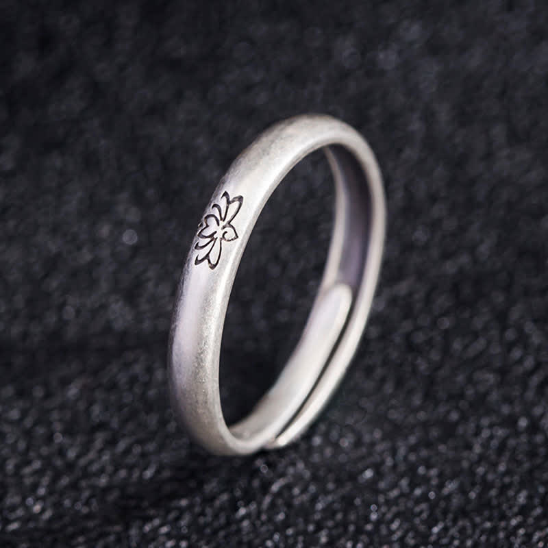 Bague Lotus en argent sterling pour l'illumination et l'équilibre