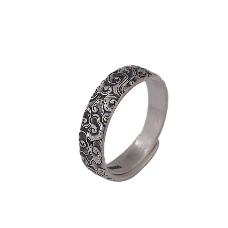 Bague Lotus en argent sterling avec motif de fleur de lotus de l'illumination