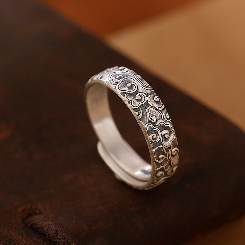 Bague Lotus en argent sterling avec motif de fleur de lotus de l'illumination