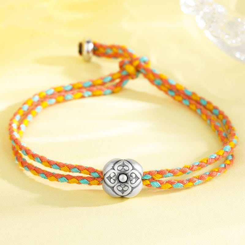 Bracelet porte-bonheur multicolore en argent sterling | Protection spirituelle