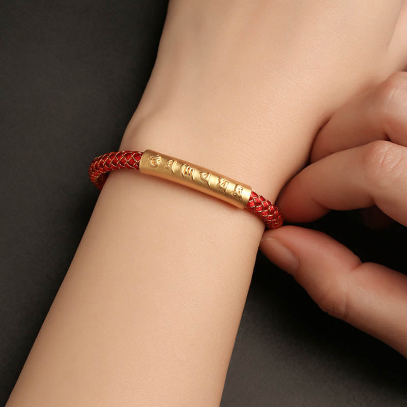 Bracelet de protection Om Mani Padme Hum en argent sterling