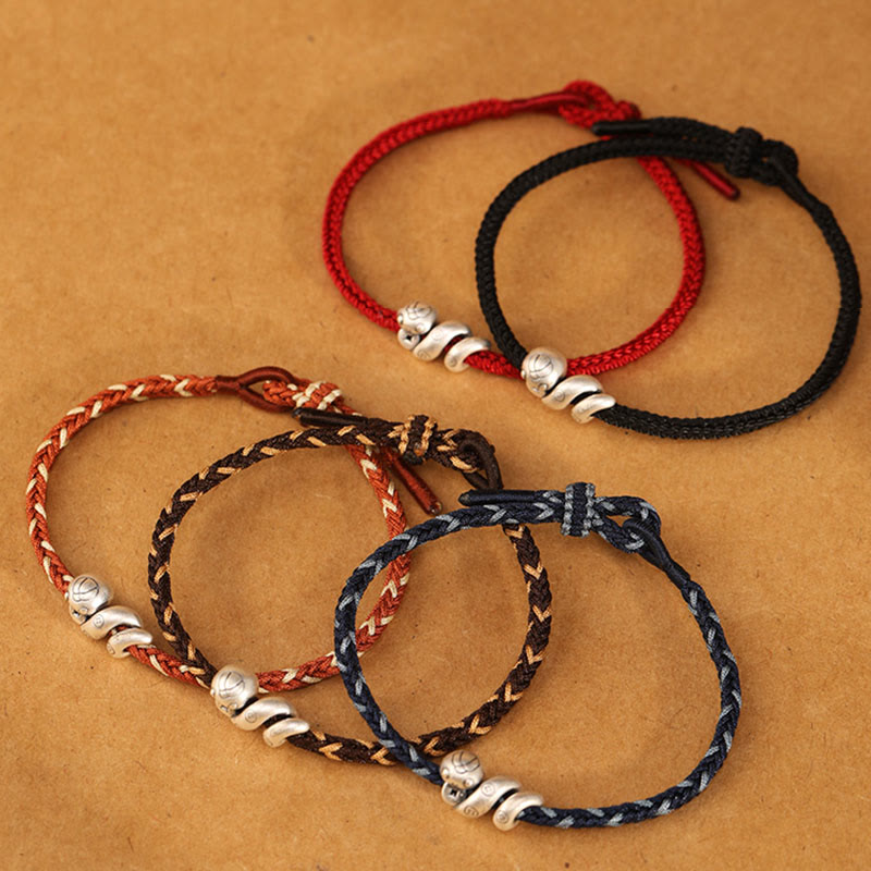 Bracelet de protection serpent en argent sterling