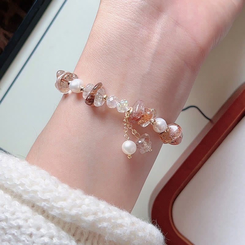 Bracelet de guérison spirituelle Super Seven Crystal pour femme 13-16 cm