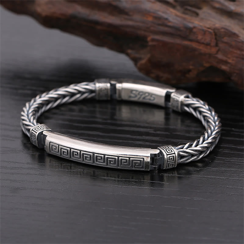 Bracelet porte-bonheur spirituel à motif svastika en cuivre 18-22 cm