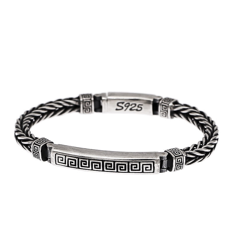 Bracelet porte-bonheur spirituel à motif svastika en cuivre 18-22 cm