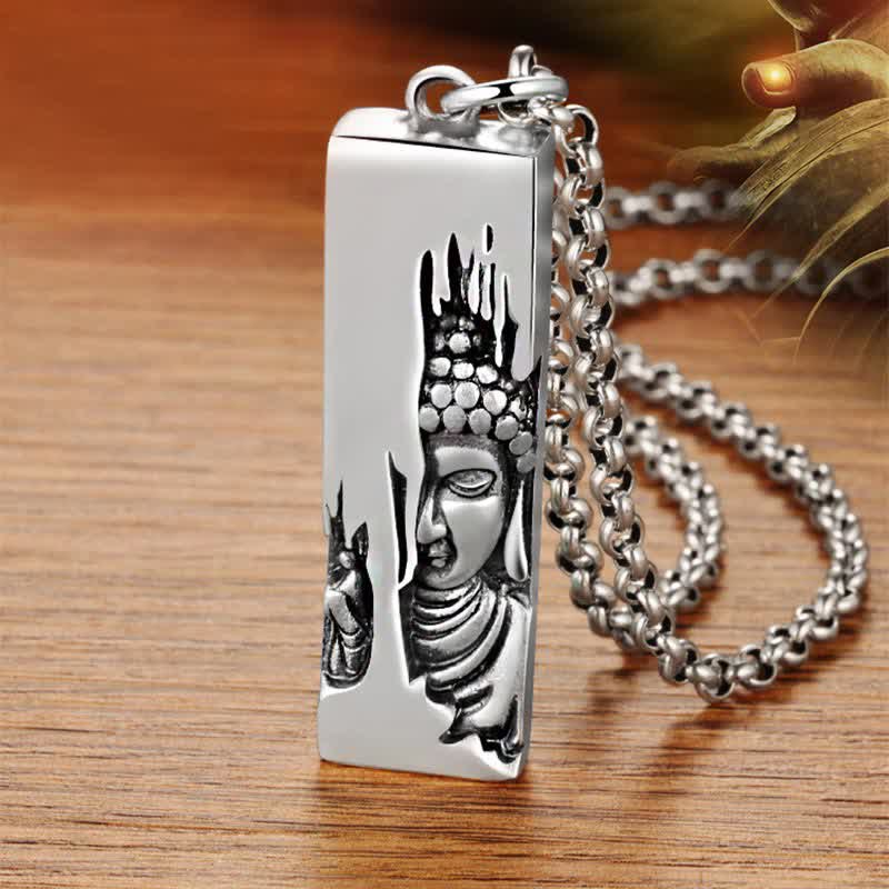 Collier en cuivre du Bouddha Tathagata | Amulette de protection