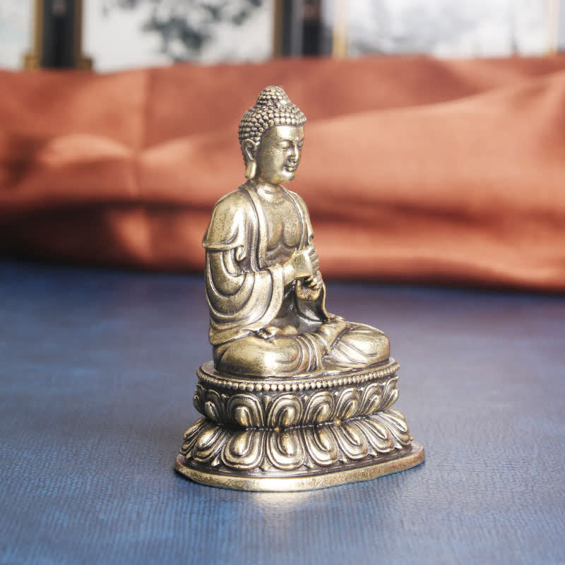 Statue de Bouddha Tathagata en cuivre 49x63mm Décoration Sérénité