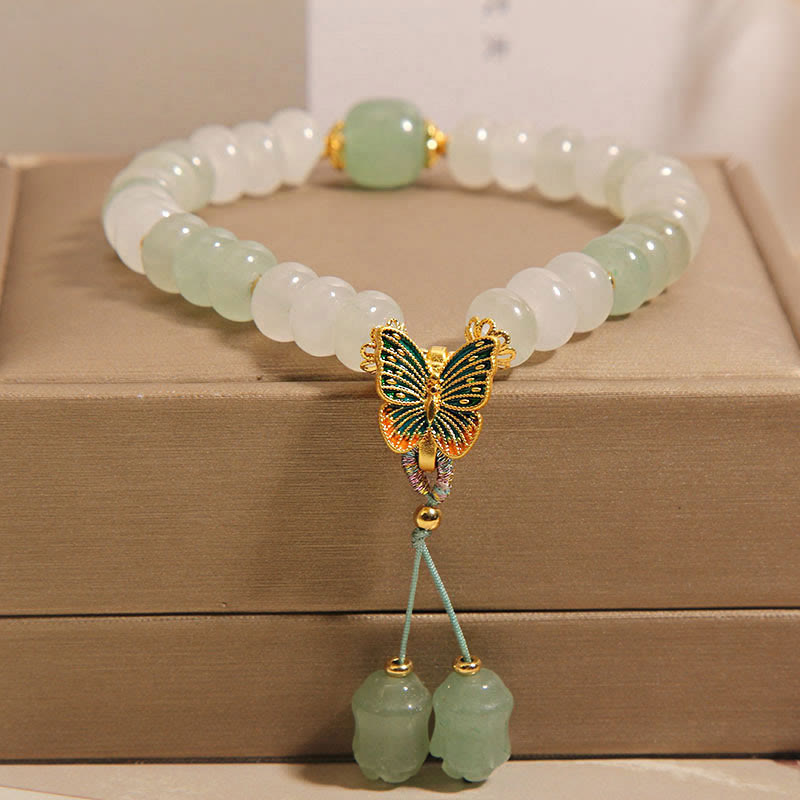 Bracelet de prospérité papillon en jade Tianshan 14-16 cm
