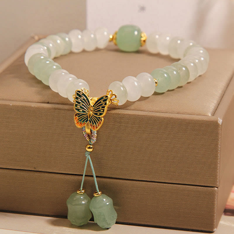 Bracelet de prospérité papillon en jade Tianshan 14-16 cm