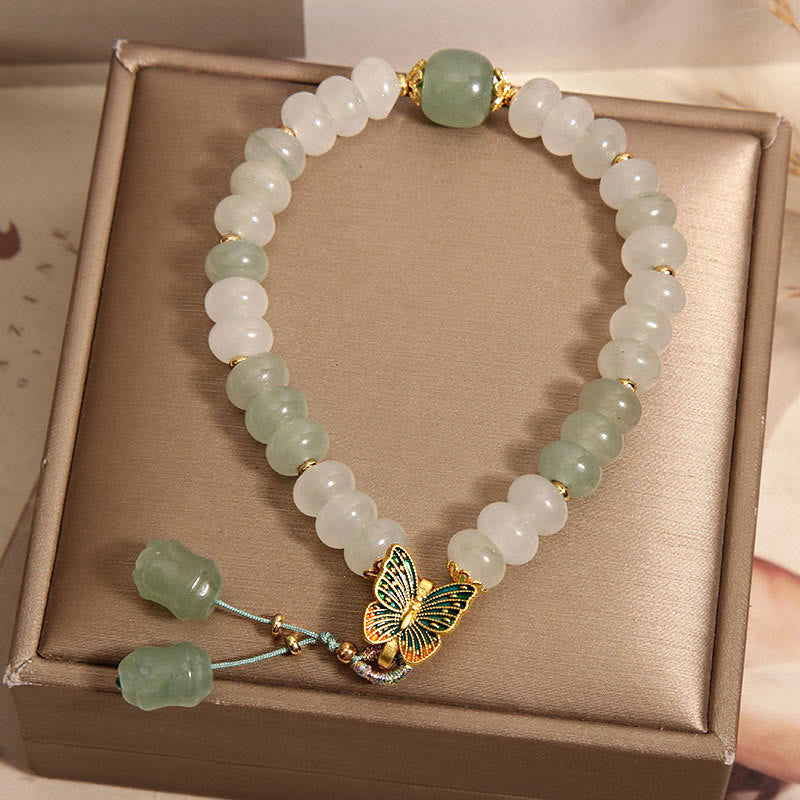 Bracelet de prospérité papillon en jade Tianshan 14-16 cm