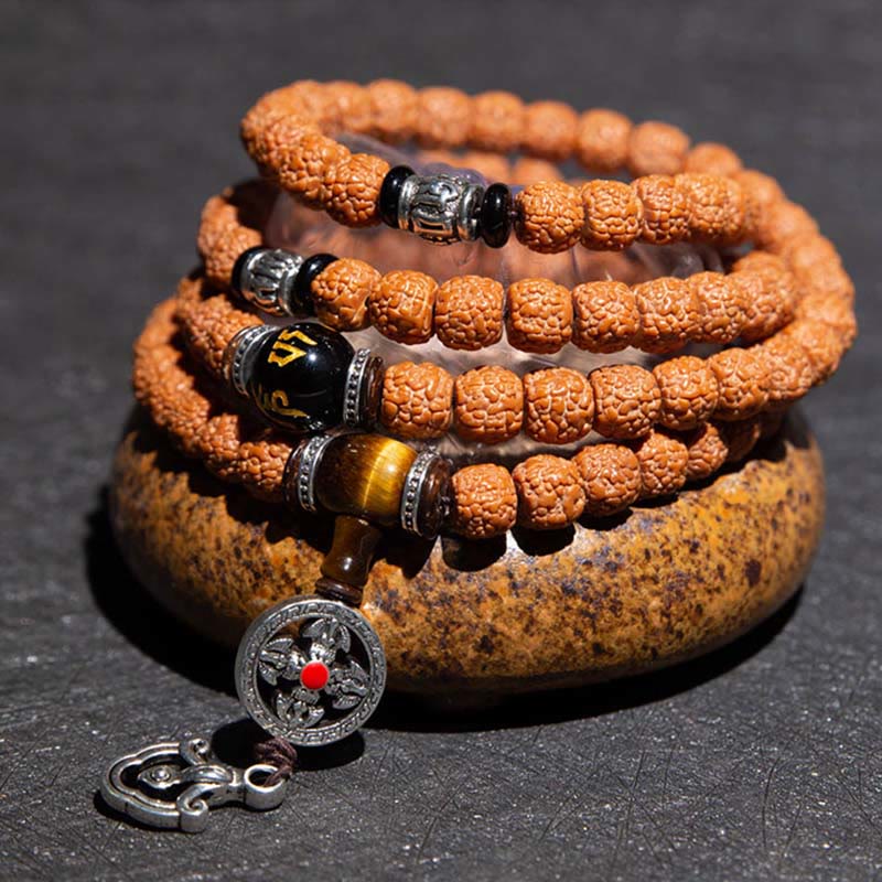 Bracelet Mala tibétain à 108 perles Bodhi Seed Zodiac Charm