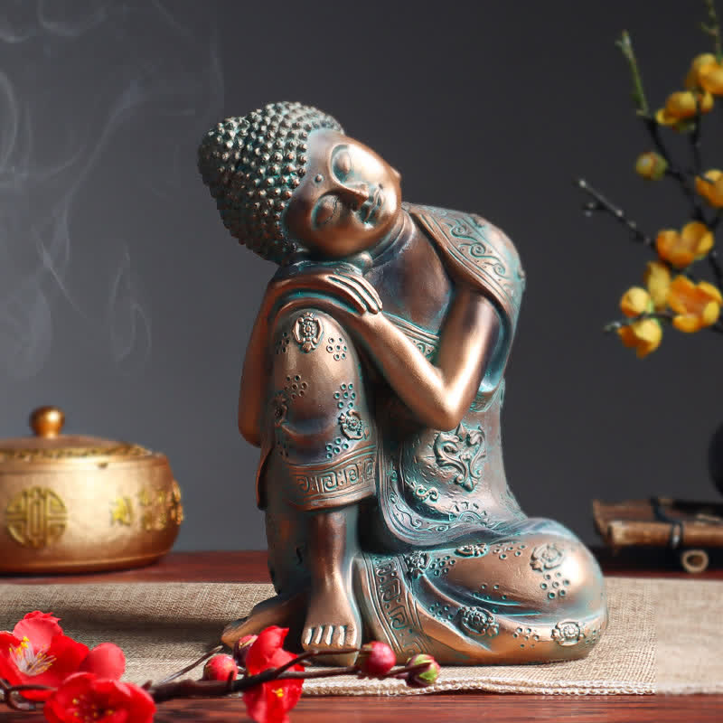 Statue de Bouddha tibétain en méditation en résine