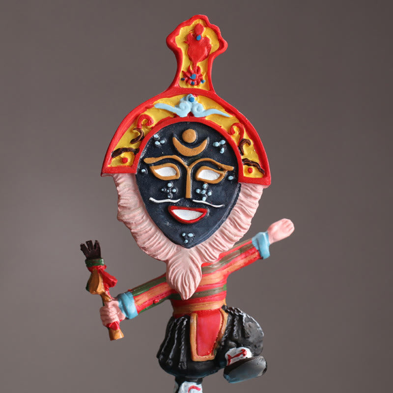 Marionnette masque d'opéra tibétain | Décoration zen