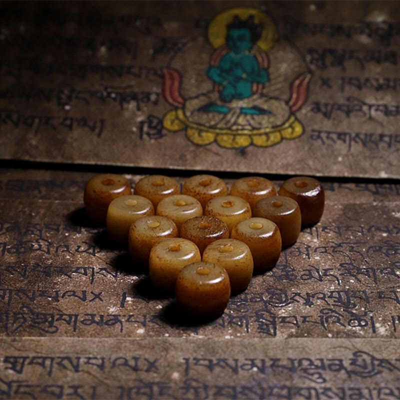 Bracelet Mala tibétain en os de yak, 108 perles