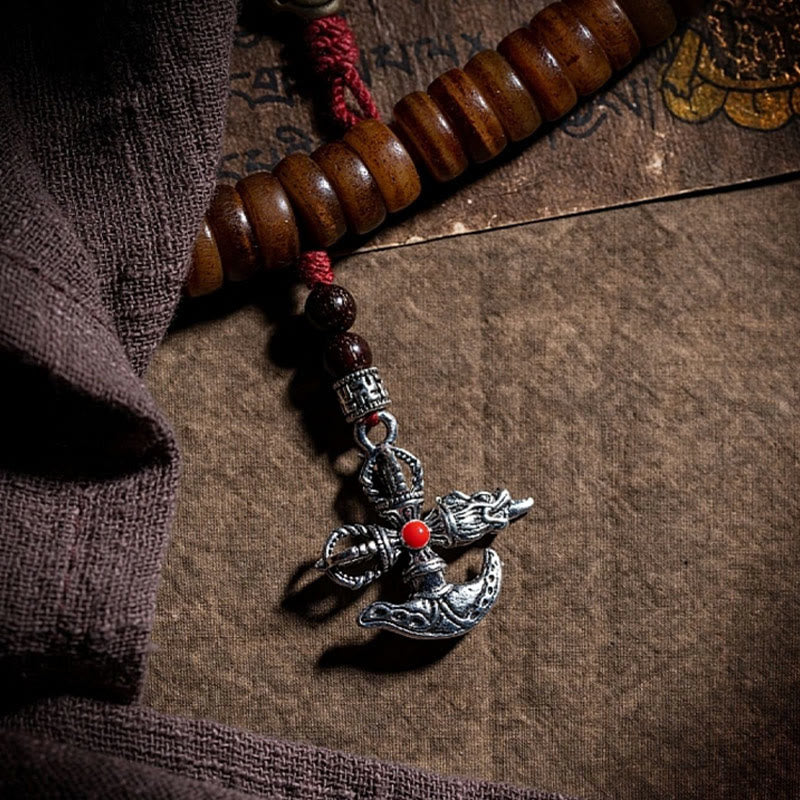 Bracelet Mala tibétain en os de yak, 108 perles