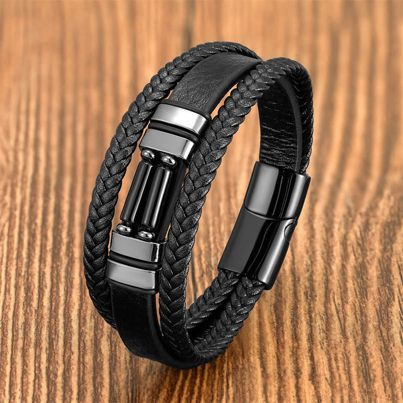 Bracelet de force multicouche en œil de tigre 16-18 cm