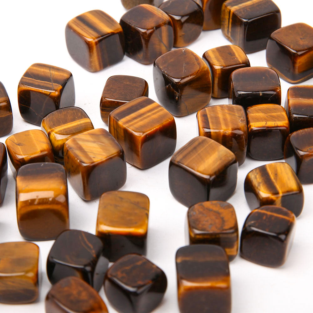 Cubes de cristal œil de tigre 1,5-2 cm Pierres de guérison