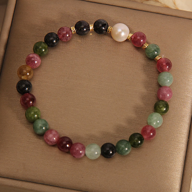 Bracelet de guérison spirituelle unisexe en perles de tourmaline
