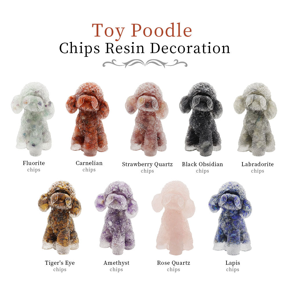 Toy Poodle Resin Decoration 2.04in Spiritual Figurine