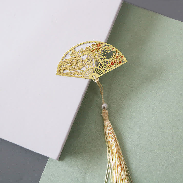 Marque-page traditionnel en laiton avec symbole du lotus | Nouveaux départs