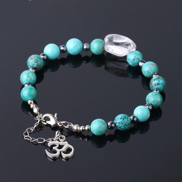 Bracelet Om Turquoise pour la Sagesse et la Protection