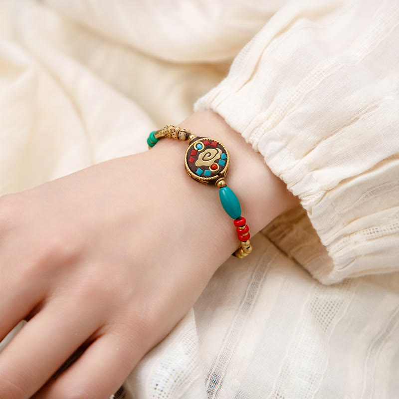 Bracelet de protection turquoise Om Mani Padme Hum