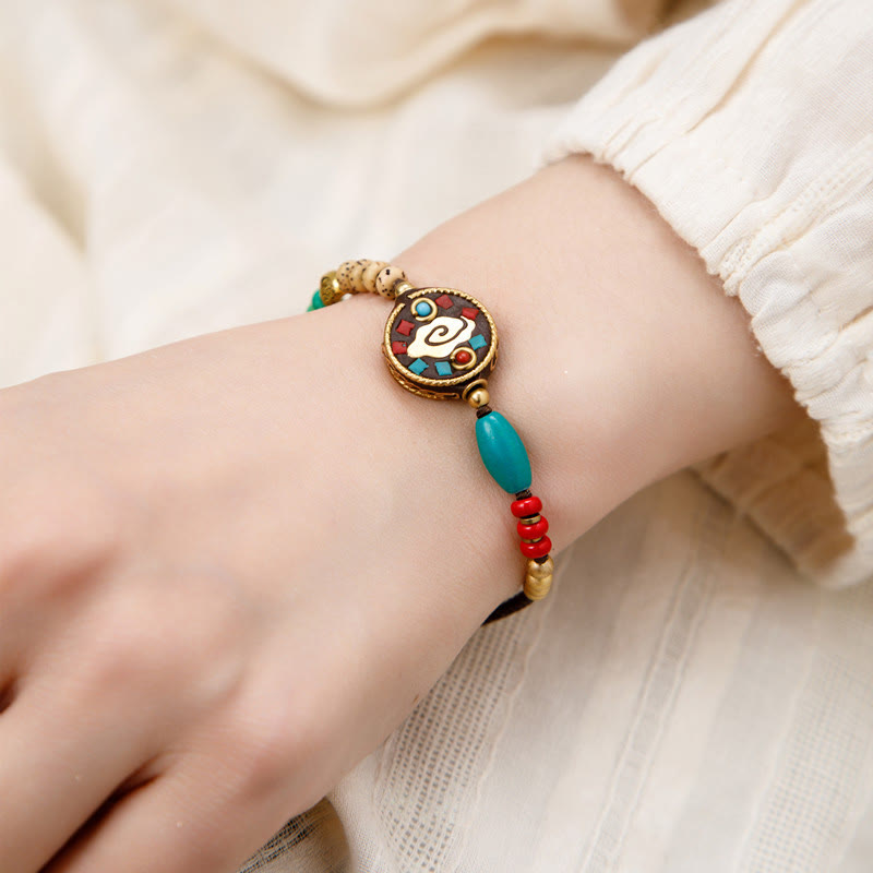 Bracelet de protection turquoise Om Mani Padme Hum