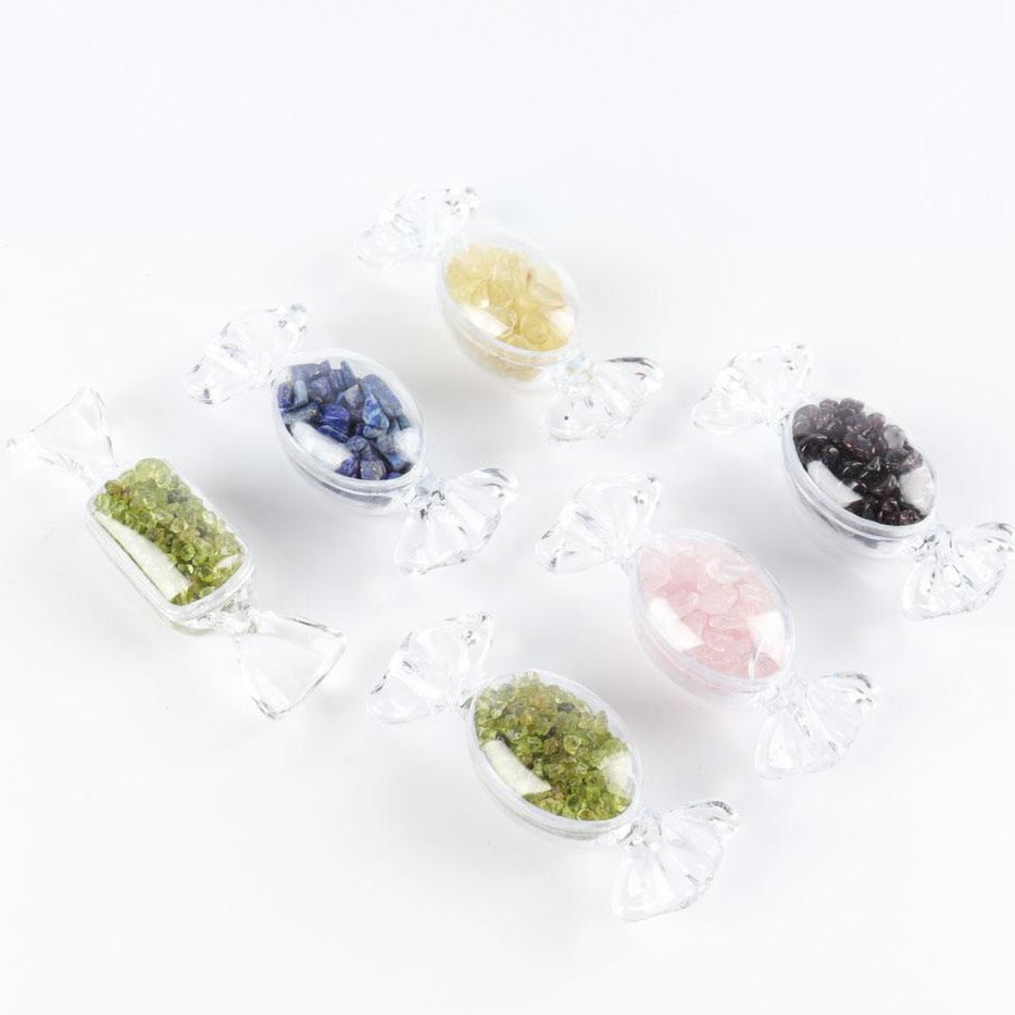 Spécimens uniques de bonbons en cristal de 2,9 à 3,3 pouces à exposer