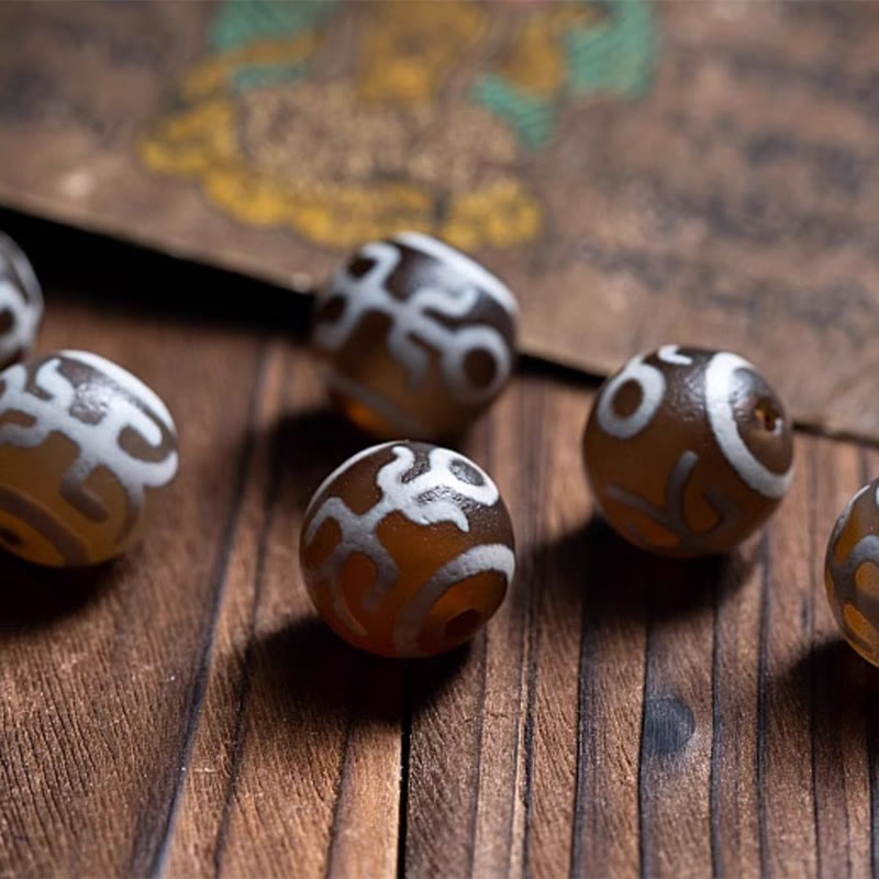 Bracelet unisexe en os de yak tibétain à 108 perles