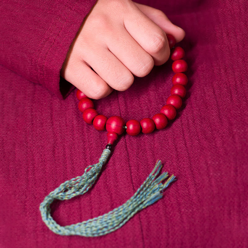 Mala unisexe en bois d'Abelia Biflora pour la protection et la bénédiction