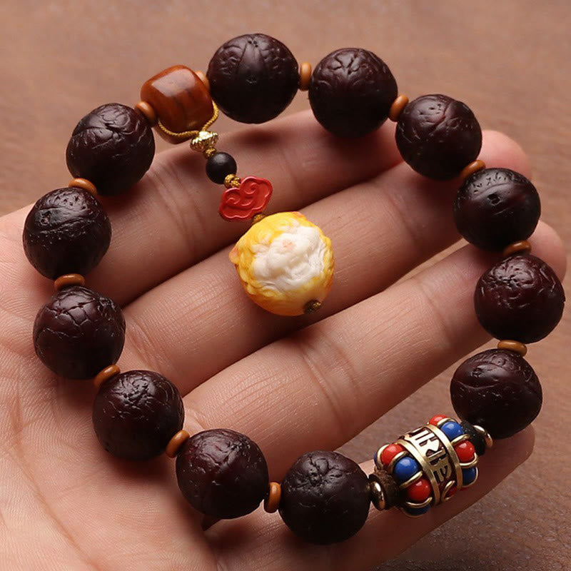 Mala tibétain unisexe en graines de Bodhi | Porte-bonheur et richesse