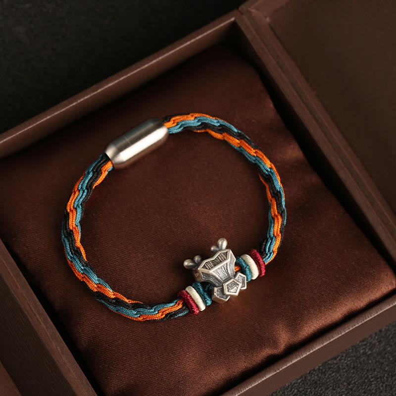 Bracelet unisexe avec nœud de réincarnation du zodiaque chinois | Argent sterling