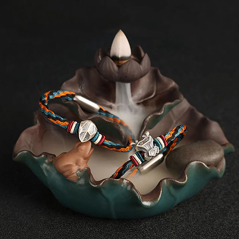 Bracelet unisexe avec nœud de réincarnation du zodiaque chinois | Argent sterling