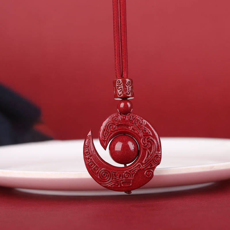 Collier unisexe Concentration Cinabre Design One's Luck