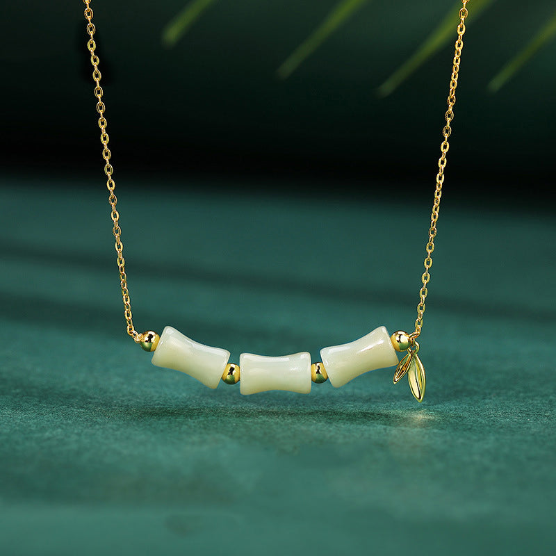 Bracelet de prospérité unisexe en jade Hetian Fu 18 cm